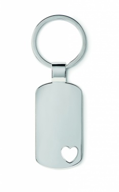 Logo trade promotional merchandise image of: Key ring with heart detail Jūrmala