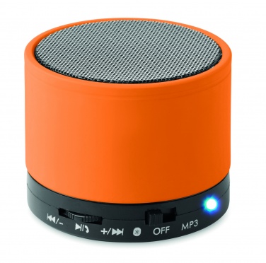 Logo trade promotional giveaways picture of: Round wireless speaker