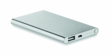 Logo trade promotional gift photo of: Flat power bank 4000 mAh