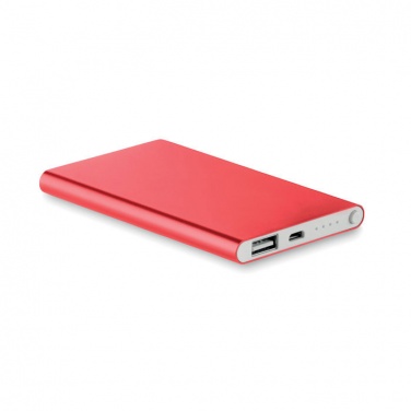 Logo trade promotional giveaway photo of: Flat power bank 4000 mAh