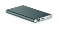 Flat power bank 4000 mAh, Titanium