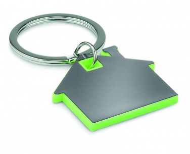 Logo trade promotional gifts picture of: House shape plastic key ring Rezekne