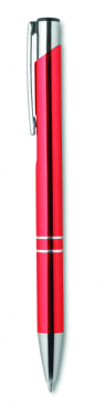 Logo trade promotional merchandise image of: Push button aluminium pen