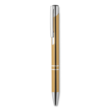 Logo trade business gifts image of: Push button aluminium pen