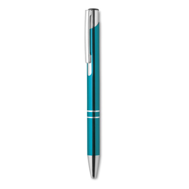 Logo trade corporate gifts image of: Push button aluminium pen