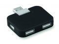 4 port USB hub, Black