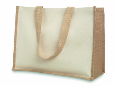 Logo trade promotional products picture of: Jute and canvas shopping bag