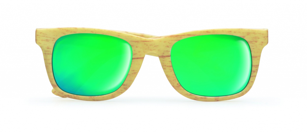 Logo trade corporate gifts picture of: Wooden look sunglasses MAARDU