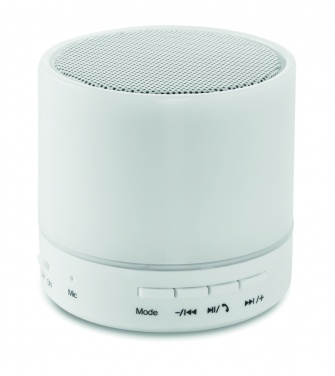 Logotrade corporate gift image of: Round wireless speaker LED