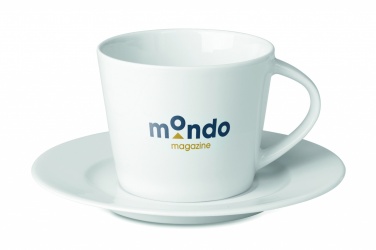 Logo trade promotional merchandise picture of: Cappuccino cup and saucer