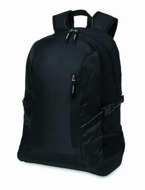 Logo trade promotional giveaways picture of: Polyester laptop backpack