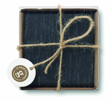 Logo trade promotional gift photo of: Slate coasters with EVA bottom