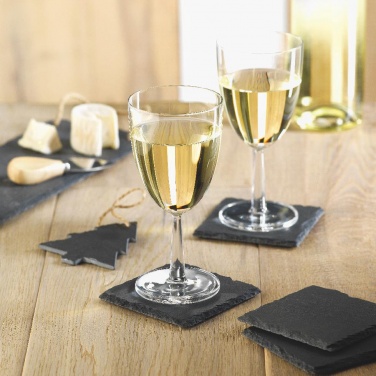 Logo trade promotional giveaways image of: Slate coasters with EVA bottom