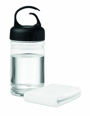 Logo trade promotional merchandise picture of: Cooling towel in PET bottle