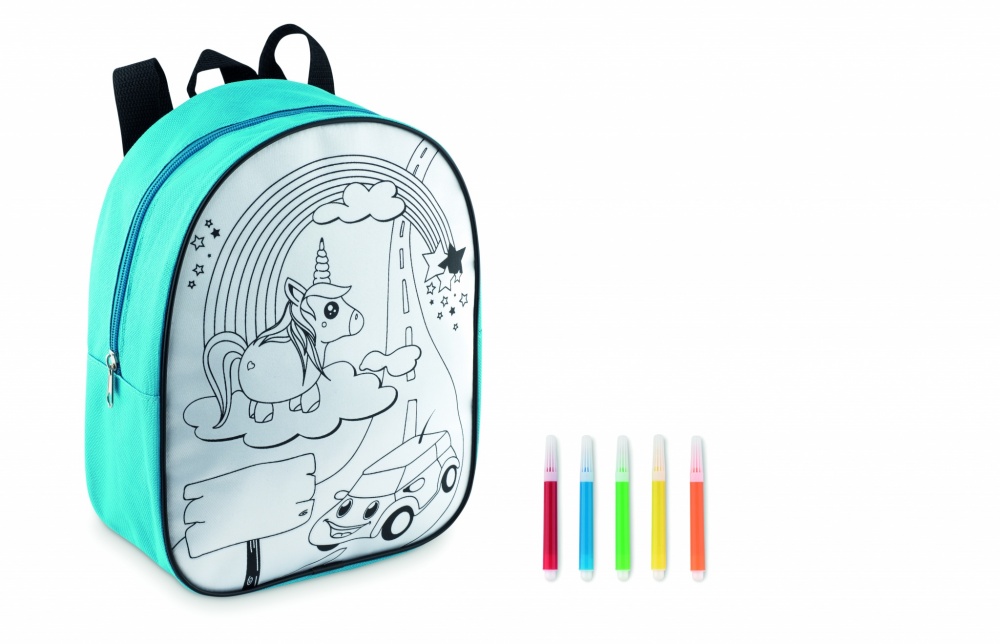 Logo trade corporate gifts image of: Backpack with 5 markers