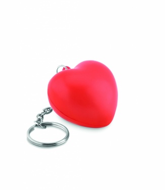 Logo trade corporate gifts image of: Key ring with PU heart