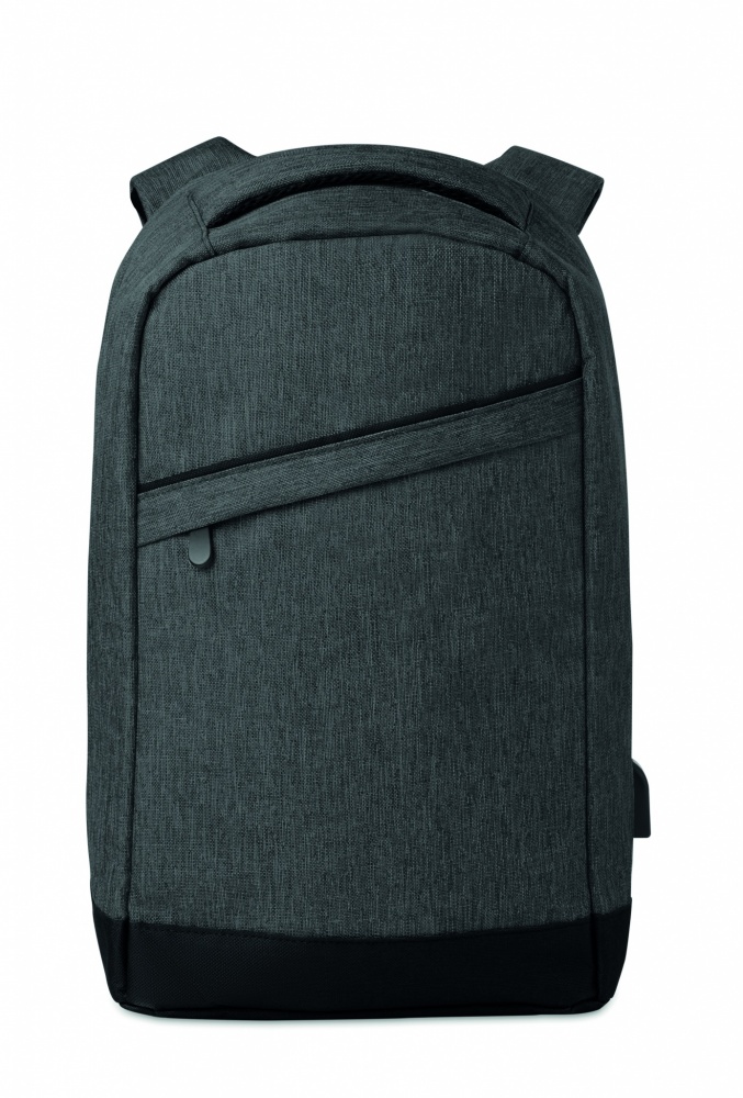 Logo trade advertising product photo of: 2 tone backpack incl USB plug