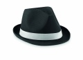 Coloured polyester hat, Black