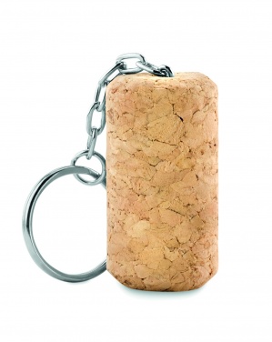 Logo trade business gift photo of: Wine cork key ring Sigulda