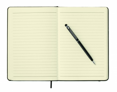 Logotrade advertising product picture of: A5 notebook w/stylus 72 lined