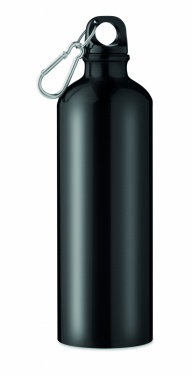 Logo trade business gift photo of: Single-walled 750 ml aluminum bottle with a carabiner and customizable printing