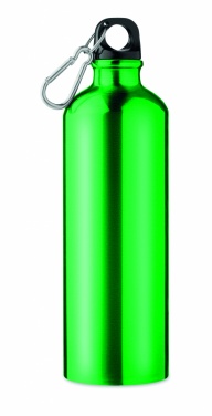 Logo trade corporate gifts picture of: Single-walled 750 ml aluminum bottle with a carabiner and customizable printing