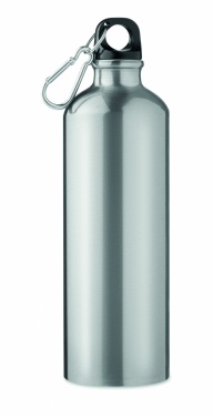 Logo trade promotional merchandise picture of: Single-walled 750 ml aluminum bottle with a carabiner and customizable printing