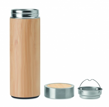 Logotrade promotional merchandise image of: Double wall bamboo flask 400ml