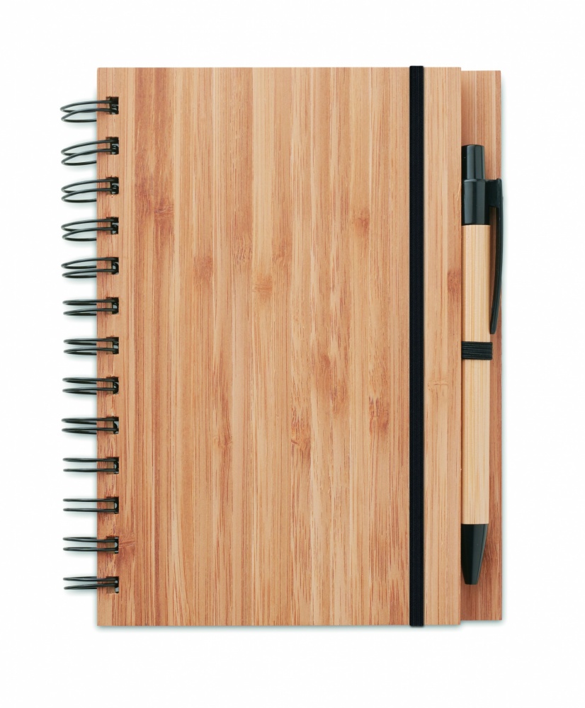 Logotrade promotional item image of: Bamboo notebook with pen lined BAMBLOC