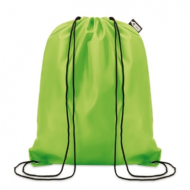 Logo trade promotional giveaways image of: 190T RPET drawstring bag