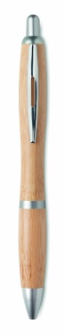 Logo trade promotional giveaways picture of: Ball pen in ABS and bamboo