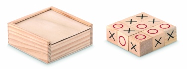 Logo trade promotional merchandise photo of: Wooden tic tac toe