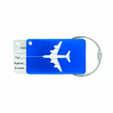 Logo trade promotional merchandise image of: Aluminium luggage tag