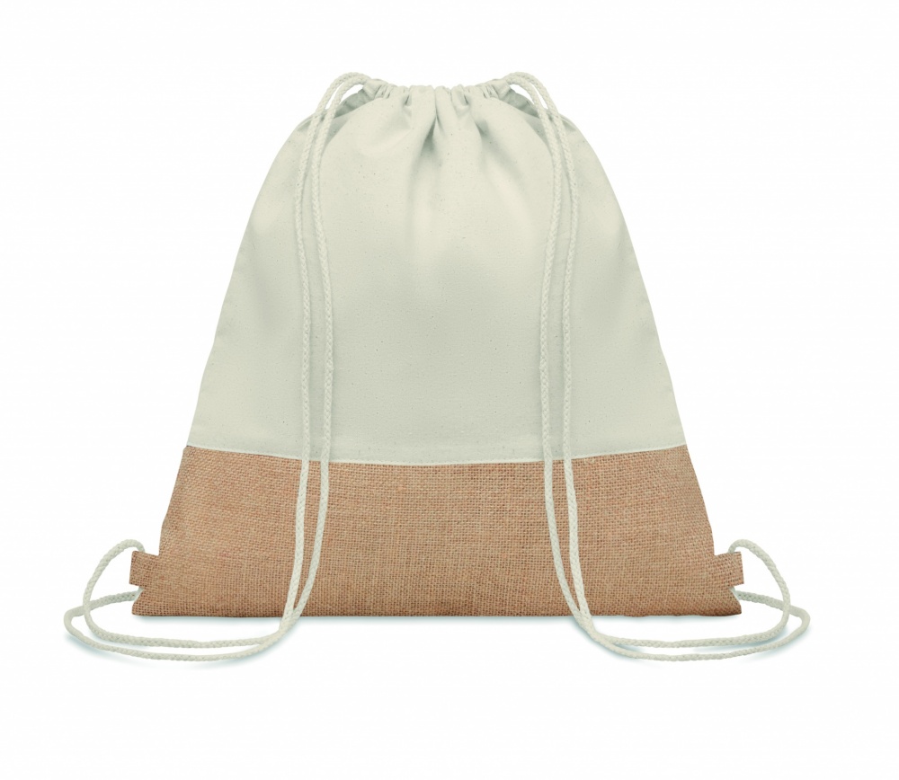 Logo trade promotional items picture of: Drawstring bag w/ jute details