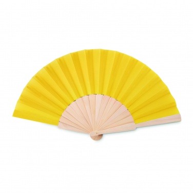 Logo trade promotional merchandise image of: Manual hand fan wood