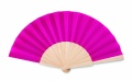 Manual hand fan wood, Fuchsia