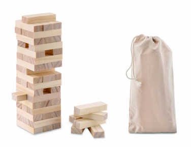 Logotrade corporate gift picture of: Tower game in cotton pouch