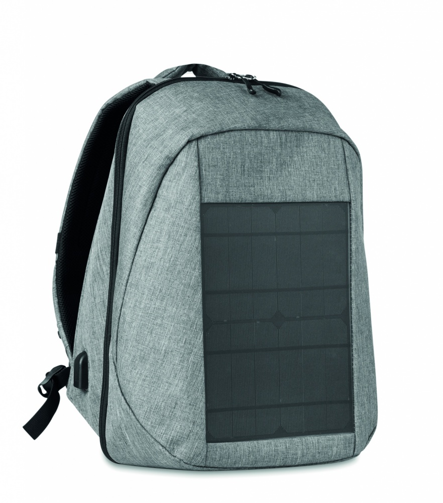 Logo trade corporate gifts image of: Backpack solar