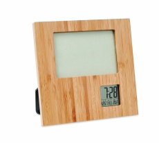 Photo frame with weather statio