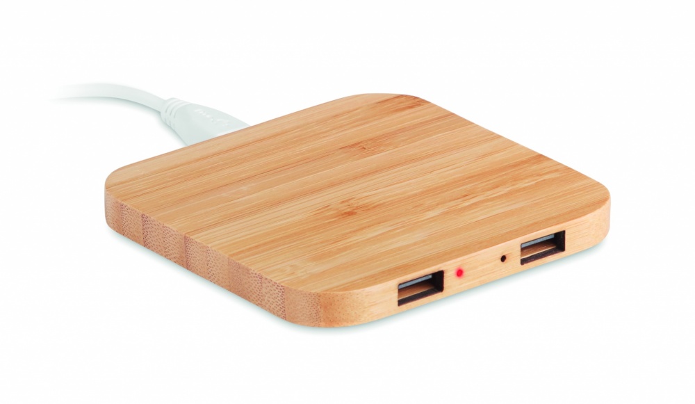 Logotrade advertising product image of: Bamboo wireless charge pad 5W