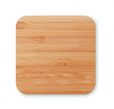 Logo trade promotional merchandise photo of: Bamboo wireless charge pad 5W