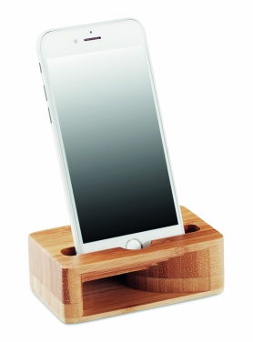 Logotrade promotional gift image of: Bamboo phone stand-amplifier