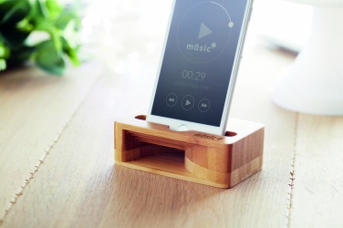 Logotrade advertising product image of: Bamboo phone stand-amplifier CARACOL