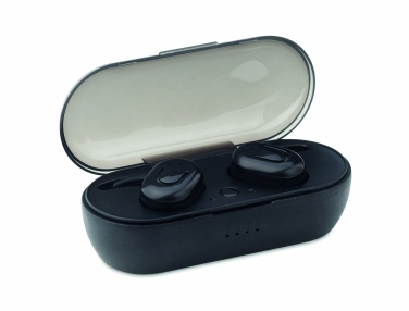 Logo trade promotional giveaways picture of: TWS earbuds with charging box