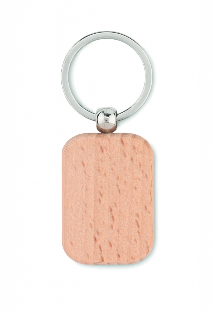 Logotrade corporate gifts photo of: Rectangular wooden key ring