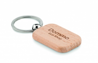 Logo trade promotional gifts image of: Rectangular wooden key ring Bauska