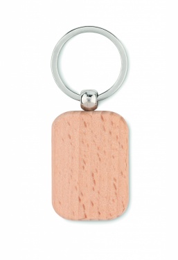 Logotrade advertising product image of: Rectangular wooden key ring Bauska