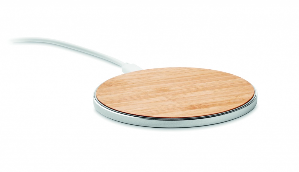 Logotrade promotional giveaway image of: Bamboo wireless charger 10W DESPAD