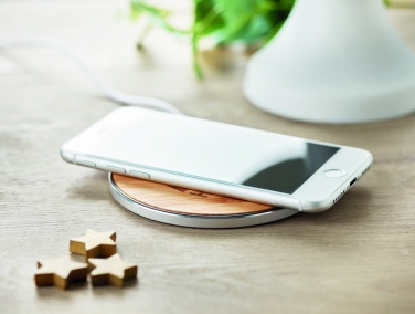 Logo trade promotional products picture of: Bamboo wireless charger 10W DESPAD