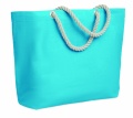 Beach bag with cord handle, Turquoise